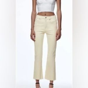 Two pair - Zara, five pocket crop flare jean